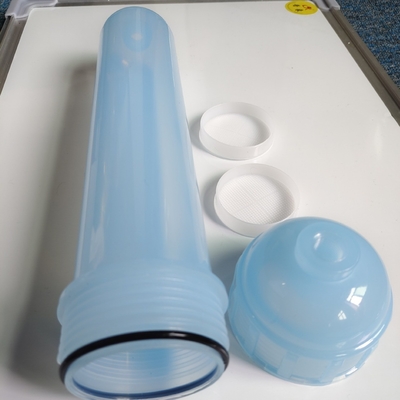 Plastikowy duży półprzezroczysty filtr wodny w kształcie T z zębami zamykającymi